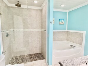 Douche, serviettes fournies