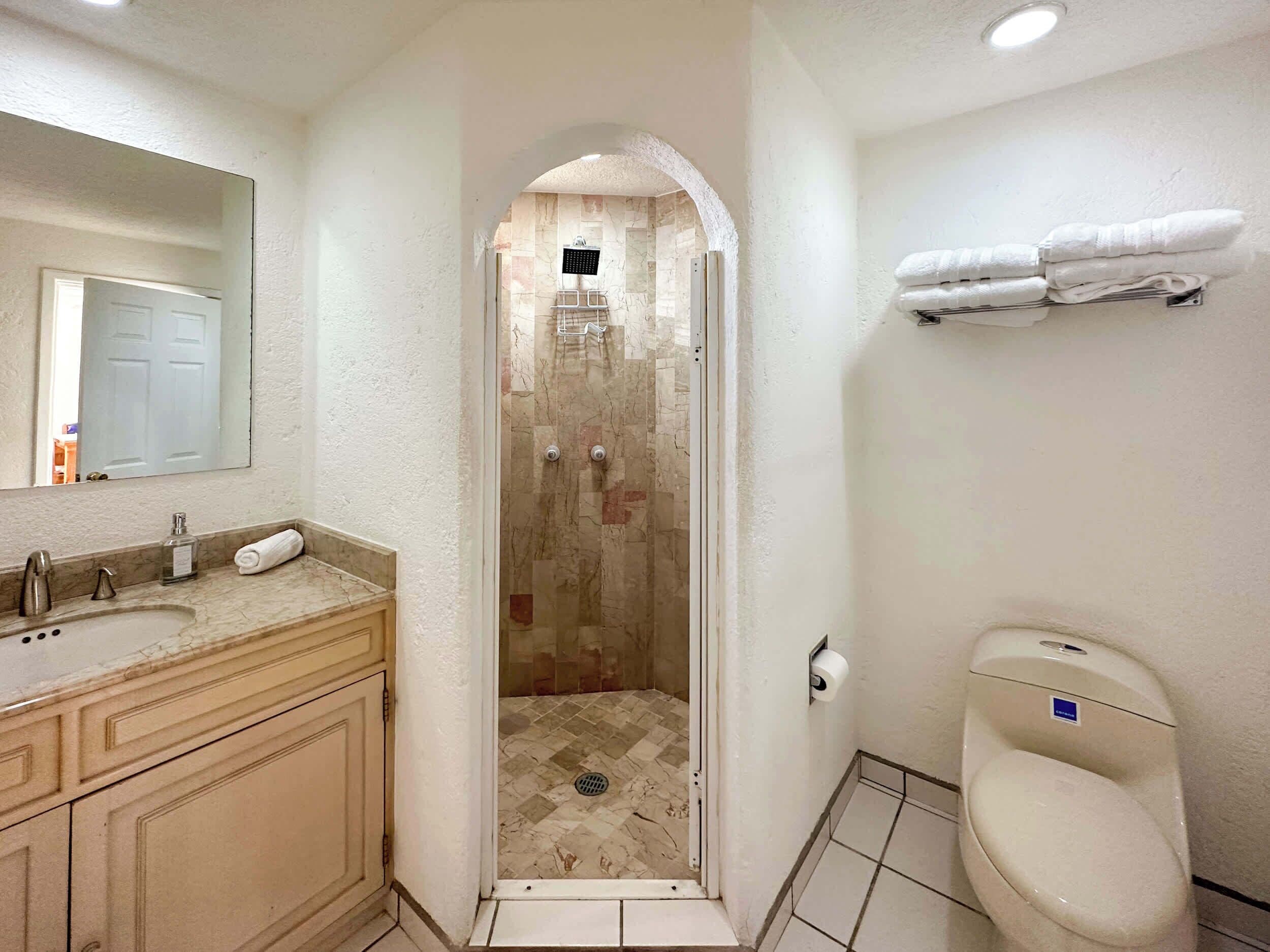 Shower, towels