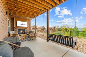 Terrace/patio - View of Outdoor Pool&Table Rock_Arcades_Pvt Hot Tub_Shuffleboard_Free Tickets (Kimberling City)