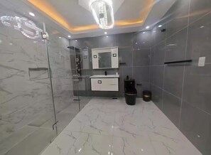 Shower, towels, soap, toilet paper - Gorgeous 5-bedroom house with pool in Santo Domingo Este (Santo Domingo Este)