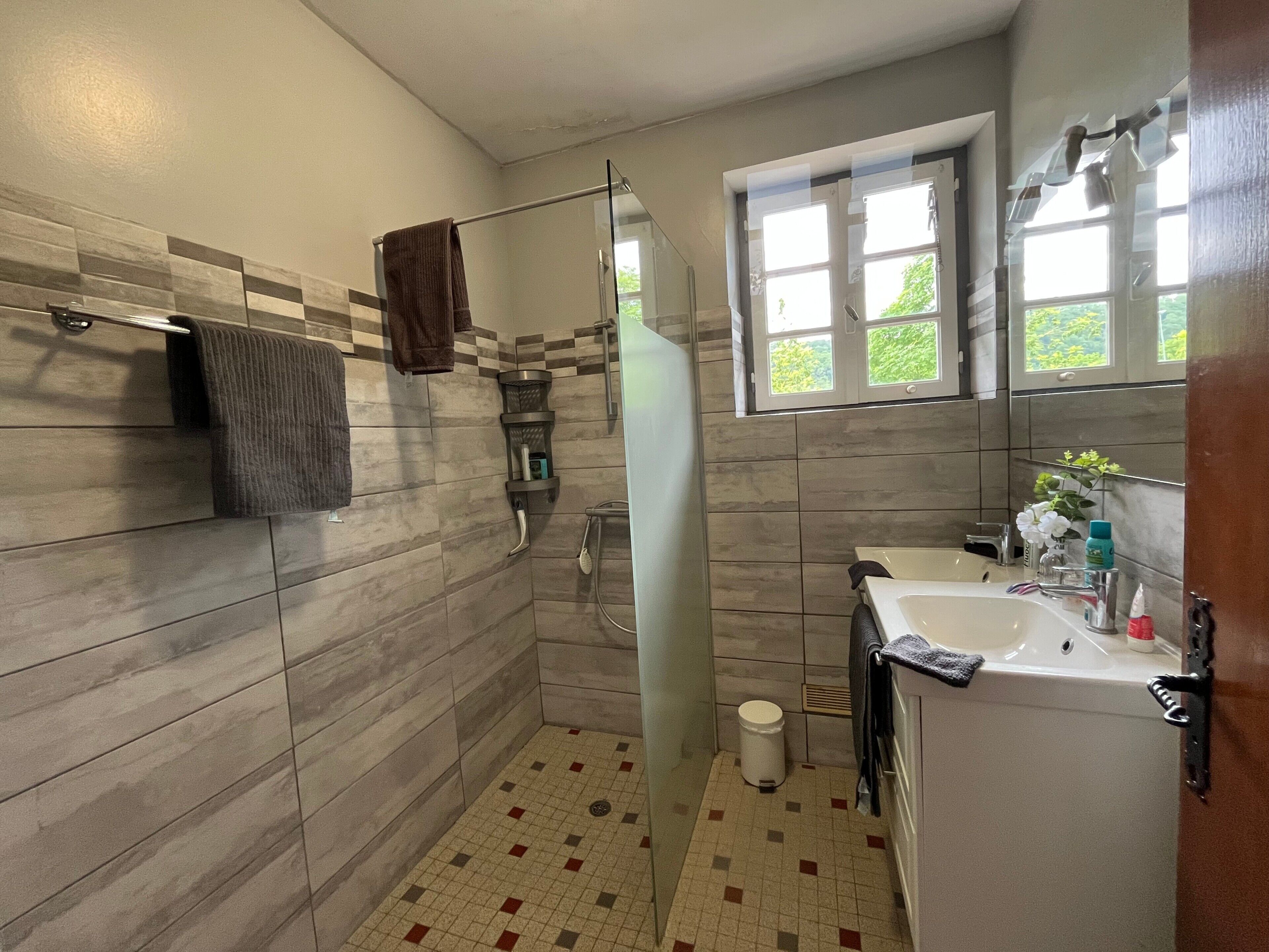Shower, hair dryer