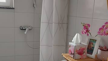 Ducha, secador de pelo, toallas