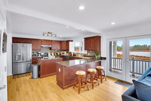 Private kitchen - Bird and Sail! Spectacular water front home with private dock. (Toms River)