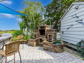 Terrace/patio - Bird and Sail! Spectacular water front home with private dock. (Toms River)