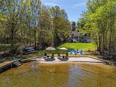 Amber Sunset | Lakefront on Lake Anna | Dock, Hot Tub, Game Room | 4BR