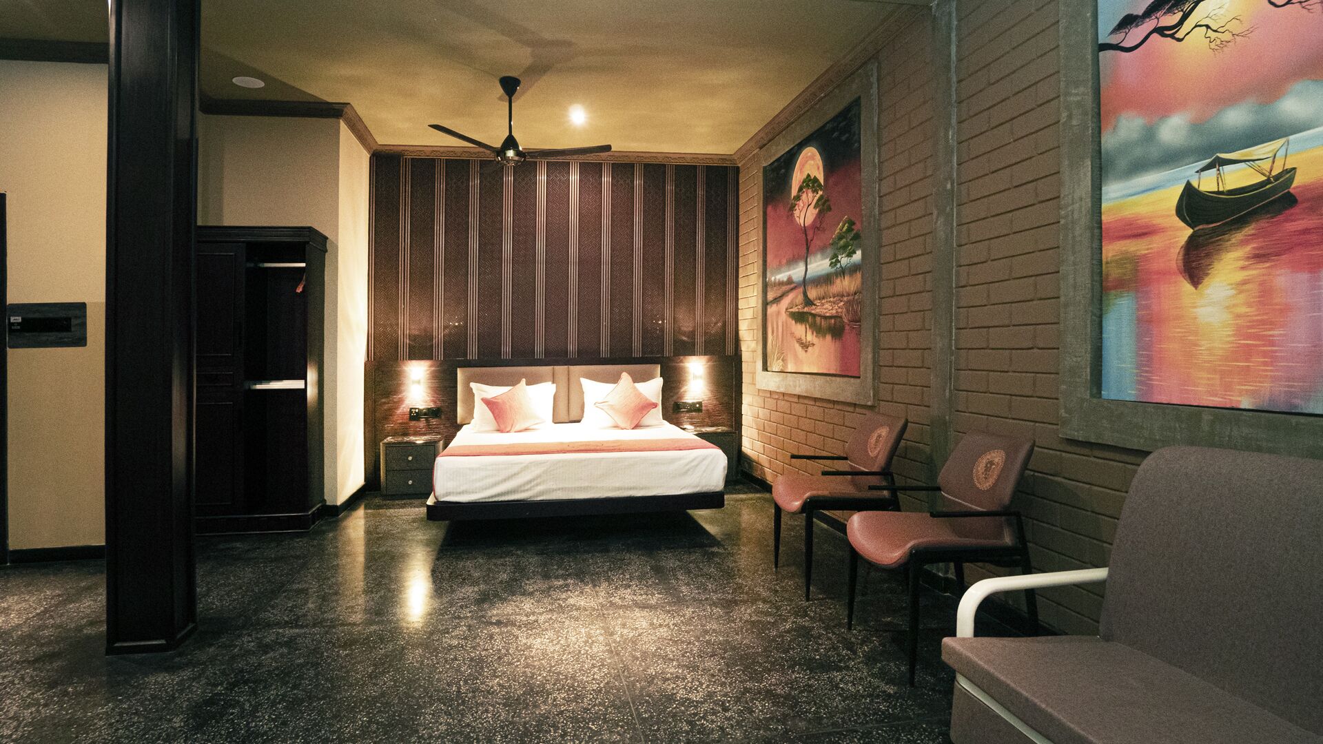 Deluxe tweepersoonskamer, uitzicht op zwembad