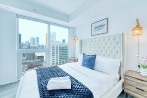 Premium Suite, 2 Bedrooms, Non Smoking, City View | Individually decorated, individually furnished, blackout curtains