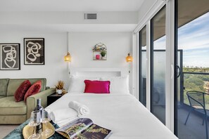 Economy Studio Suite, 1 Queen Bed with Sofa bed, Non Smoking | Living area - Fillmore Downtown Suites (Toronto)