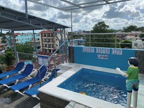 Appart'hôtel, 1 chambre, bain à remous | Piscine | Piscine extérieure