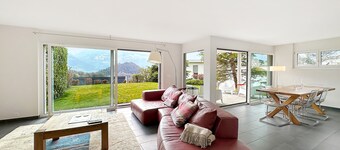 Sunny Alps Panorama - Modern House above Sion