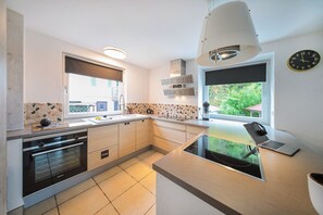 Fridge, microwave, oven, stovetop - Goldmarie's vacation apartment in the Black Forest - fully equipped, mountain view & fireplace (Sasbachwalden)