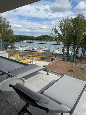 Premium Apartment, Balcony, Lake View | Terrace/patio - Stranda Residence Apartments Giżycko (Giżycko)