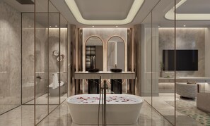 Presidential Suite | Bathroom | Free toiletries, hair dryer, bathrobes, slippers - Steigenberger Phnom Penh (Phnom Penh)