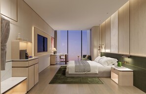 Deluxe Double Room, 1 King Bed, City View | Living area | 55-inch Smart TV with cable channels - Steigenberger Phnom Penh (Phnom Penh)