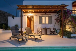 Terrace/patio - Ano Mera Villa with Private Pool (ano mera)