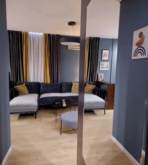 Apartment, Balcony, City View | Living area - Arkle Apartment 9 (Tirana)