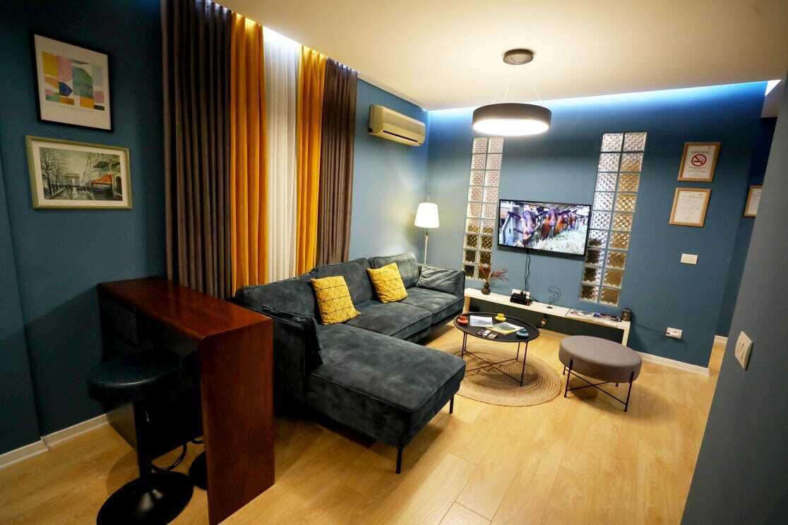 Appartement, balcon, vue ville | Coin séjour