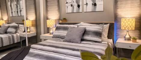 4 bedrooms, iron/ironing board, WiFi, bed sheets