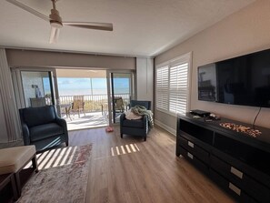 Living area - Beachfront 2BR Condo at Casa Ybel Resort: Top Floor, Private Balcony Ocean Views (Sanibel)