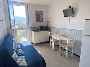 TV, books - One-bedroom beachfront flat with view (Argelès-sur-Mer)
