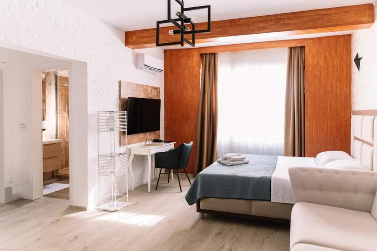 豪華公寓, 1 張特大雙人床及 1 張梳化床, 城市景