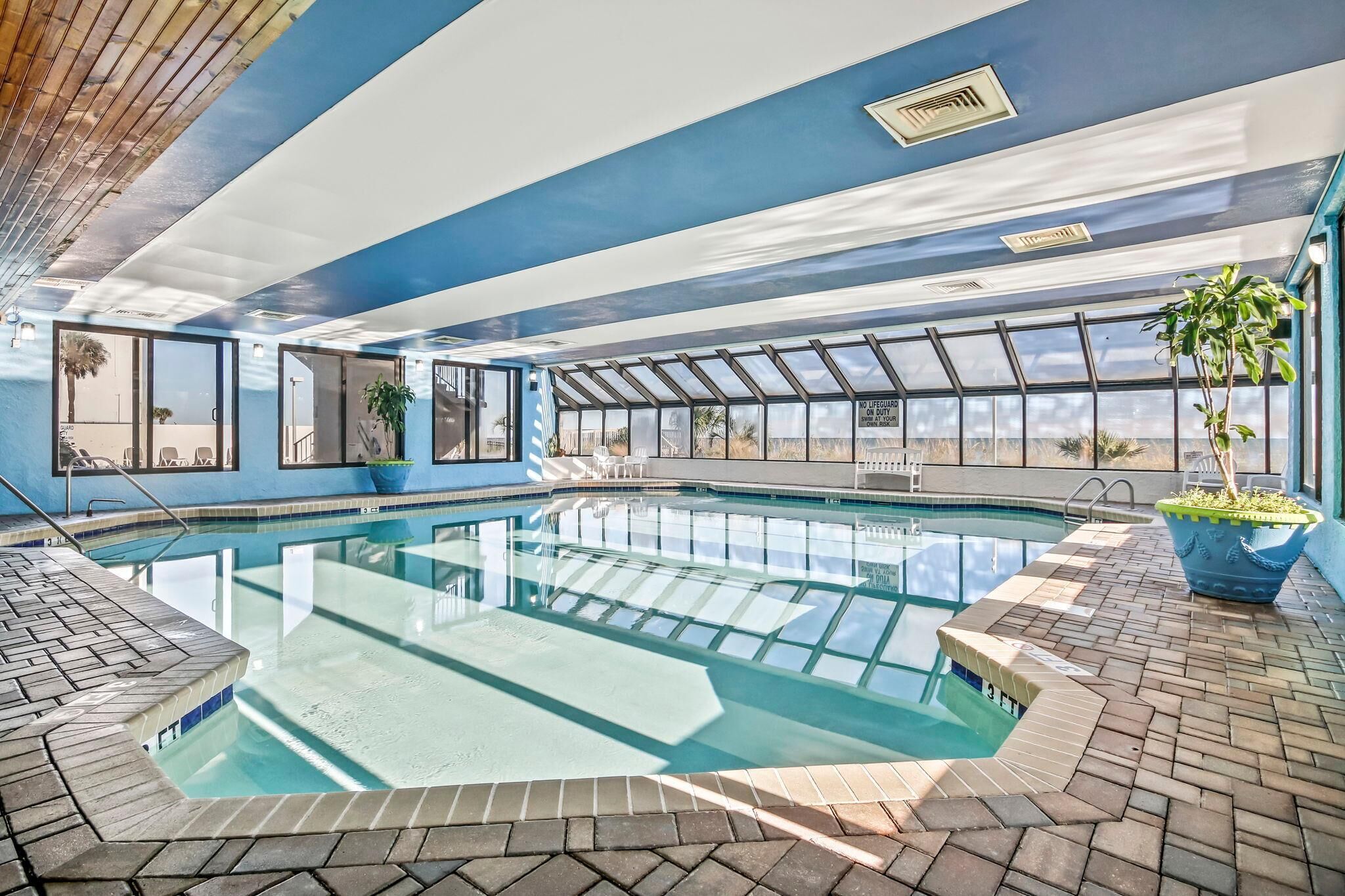 Indoor pool, a heated pool