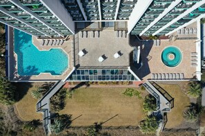 Indoor pool, a heated pool - Oceanfront Two Queen Room + Beach + Dog Friendly (Myrtle Beach)