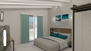 Deluxe trippelrum - balkong - utsikt mot trädgården