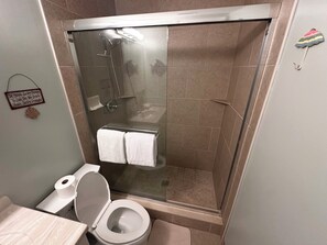 Shower, hair dryer, towels - Ocean View 2 Bed/ 2 .5 bath Townhouse (St. Augustine)