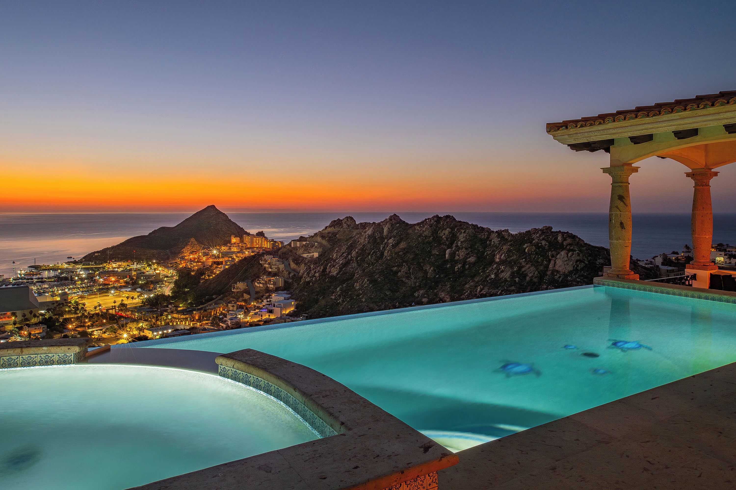 A heated pool