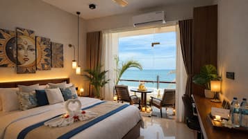 Deluxe tweepersoonskamer, balkon, uitzicht op zee