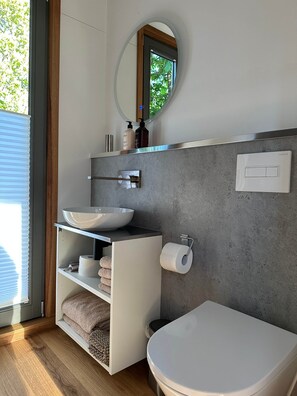 Secadora de cabello, jabón, shampoo, papel de baño 