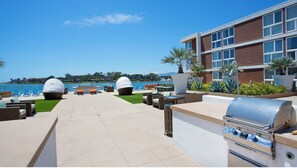 Terrace/patio - Oceanfront Serenity - 2BR Marina del Rey Luxury Suite PKG & Pool (Marina del Rey)