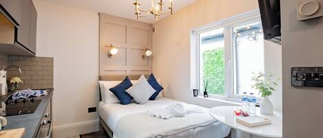 1 bedroom, iron/ironing board, travel crib, free WiFi