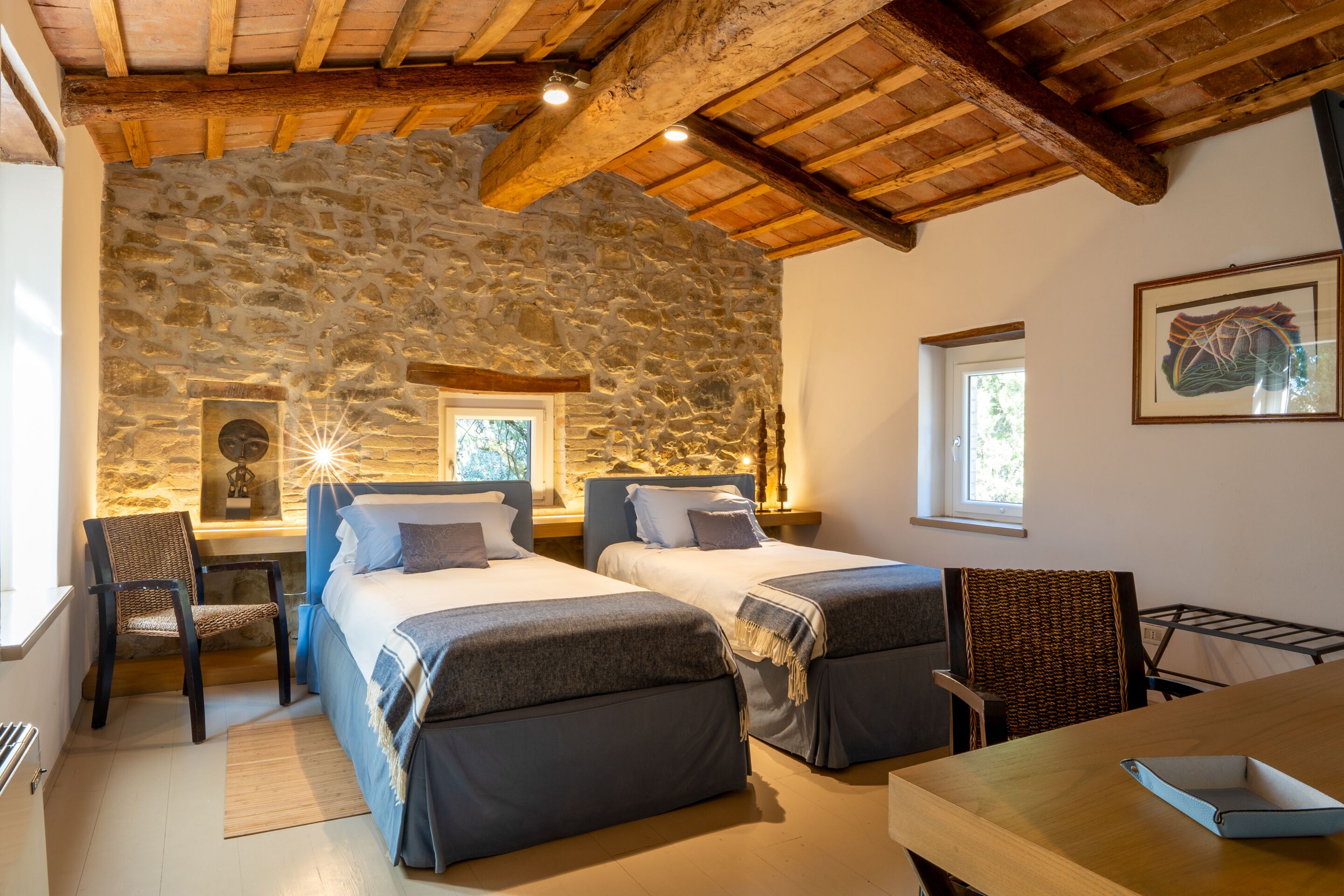 Quarto duplo standard, vista para o jardim