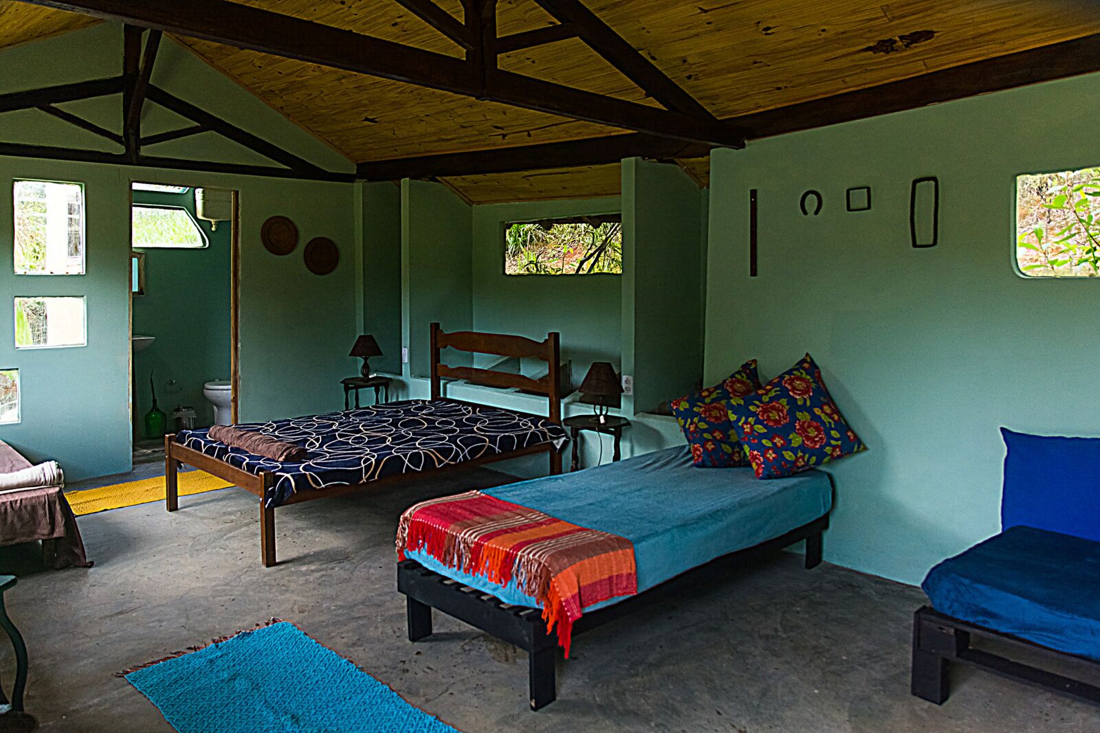 Basic-Vierbettzimmer, Terrasse, Bergblick