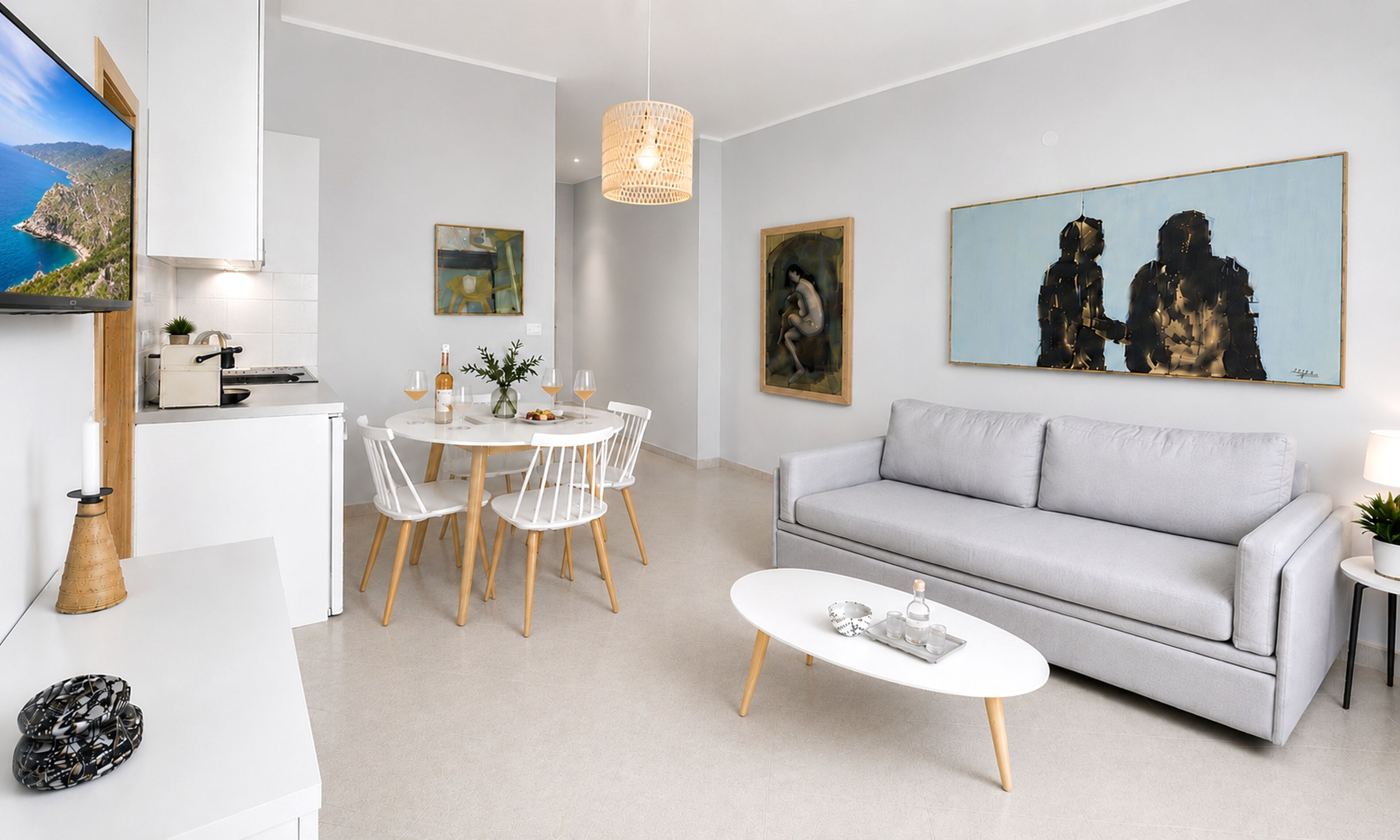 Art Apartment | 80m From The Beach With Balcony & Private Parking - Palaiochora