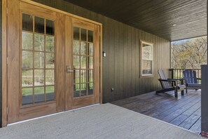 Terrace/patio - Abode at Blue Creek | NEW Hot Tub, Arcade (South Bloomingville)