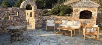  spacious luxury villa with hot tub and path to beach