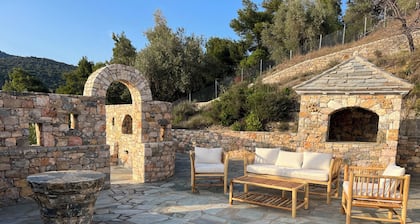 spacious luxury villa with hot tub and path to beach