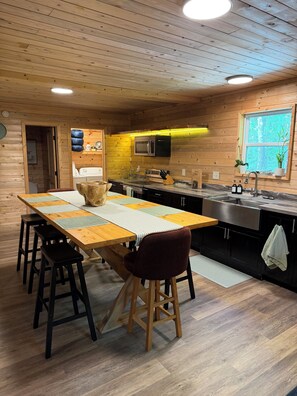 Dining - Unique elevated 3-bedroom River House with AC and High Speed Internet,Sleeps 13 (Hawkinsville)