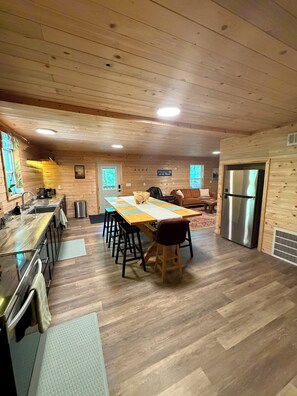 Private kitchen - Unique elevated 3-bedroom River House with AC and High Speed Internet,Sleeps 13 (Hawkinsville)