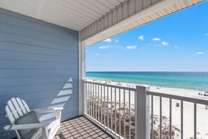 Townhome, Multiple Beds, Patio, Ocean View (17659 Front Beach Rd) | View from room - Beachfront Luxury! 4BR Townhouse W/pool & Stunning Gulf Views! Sleeps 10! (Panama City Beach)