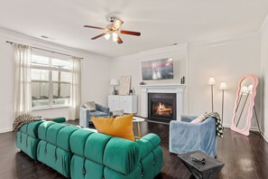 Living area - 4BR Charlotte Retreat - Fenced Yard + Outlets (Charlotte)