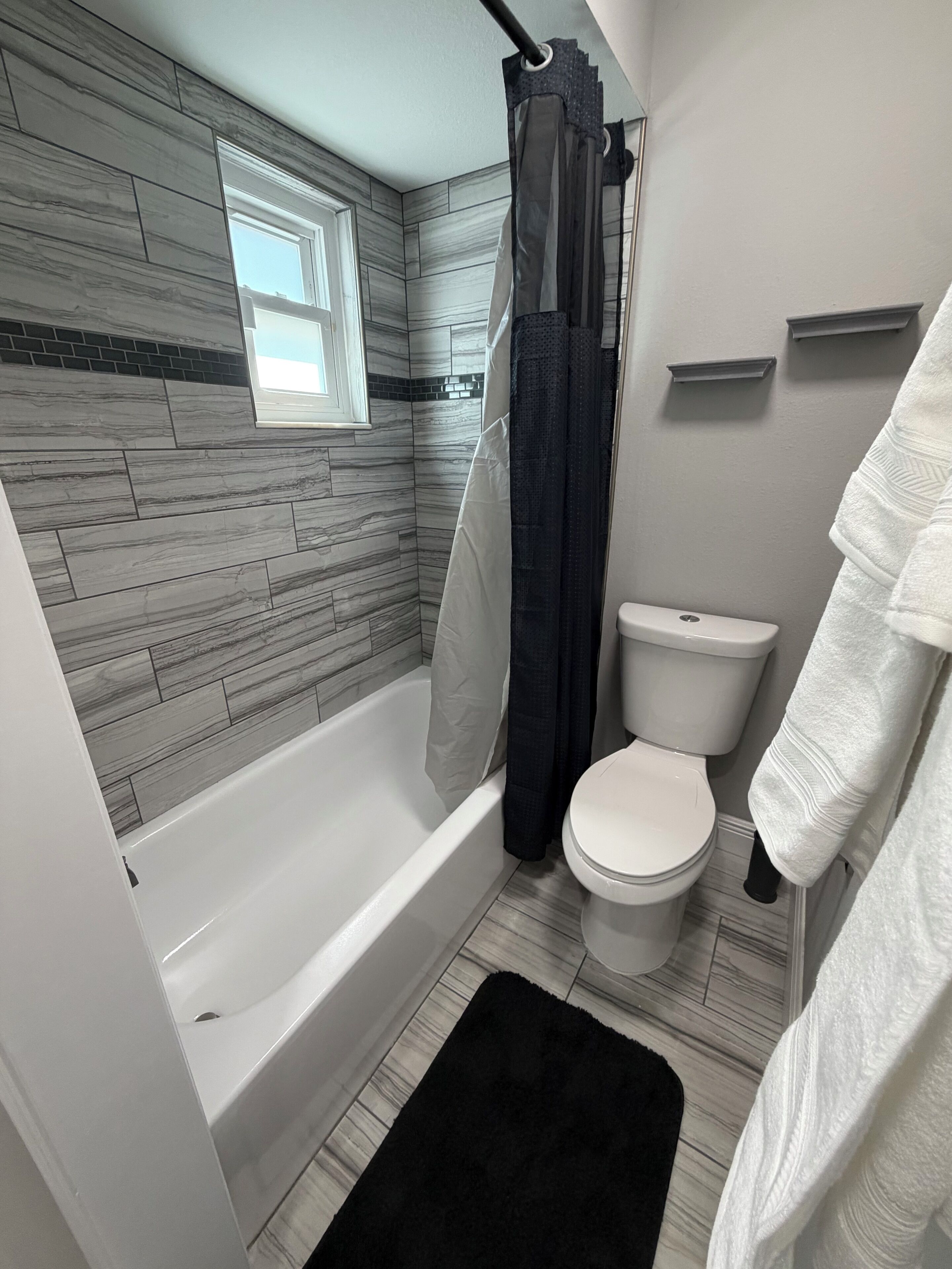 Towels, soap, toilet paper