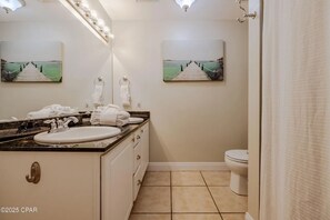 Condo, Multiple Beds, Balcony, Ocean View (Calypso Resort 606e) | Bathroom - Flip Flop Hideaway - Beachfront Fun at Calypso Resort (Panama City Beach)
