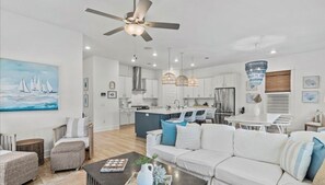 Living area - BRISAS DE MAR! Walk to FloraBama! Luxury+Modern+Coastal 5 bedroom home~Sleeps 16 (Pensacola)