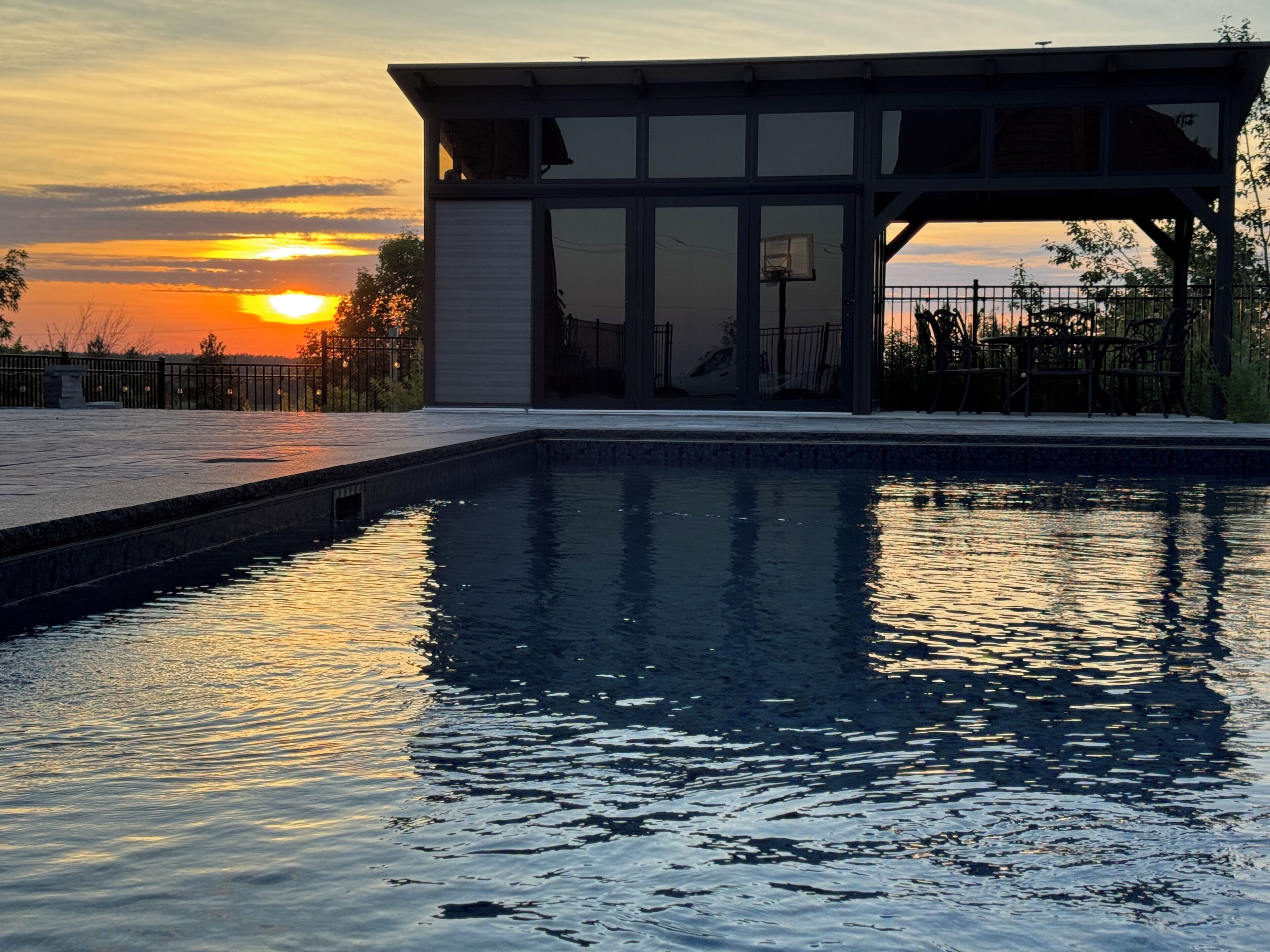 Outdoor pool, a heated pool