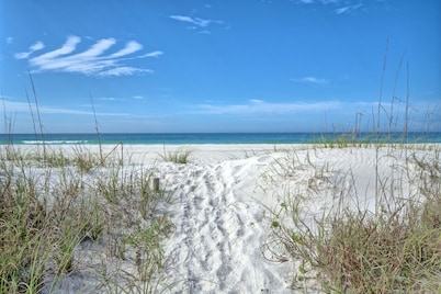 Coastal 2BR/1BA Retreat w/ Water Views & Fenced Patio in Panama City Beach