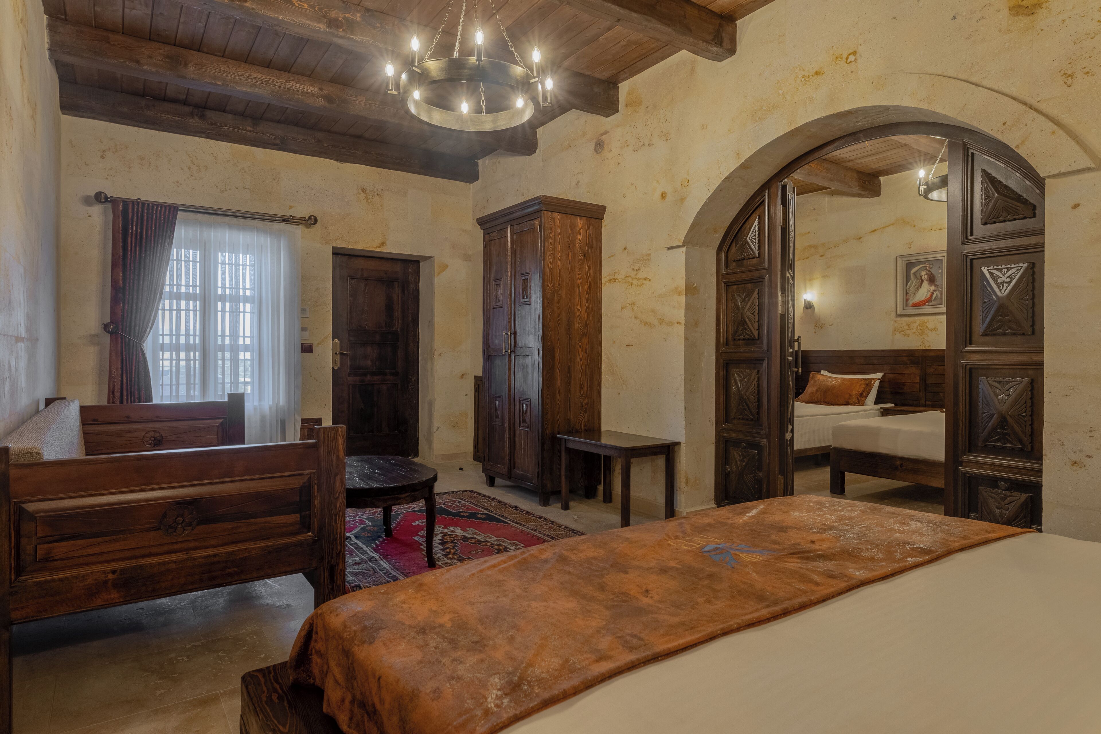 Familie suite, uitzicht op binnenplaats